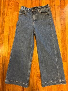 High-Rise Wide Leg Jeans for Women — Classic Blue Wash